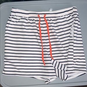 Fabletics Navy and White Striped Shorts (like new)